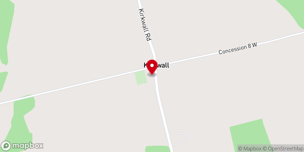 Map showing location of Kirkwall Presbyterian Church