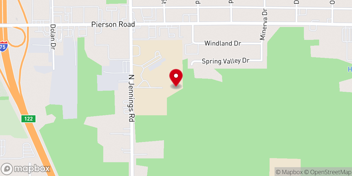 Map showing location of Refuge Temple Church of Flint
