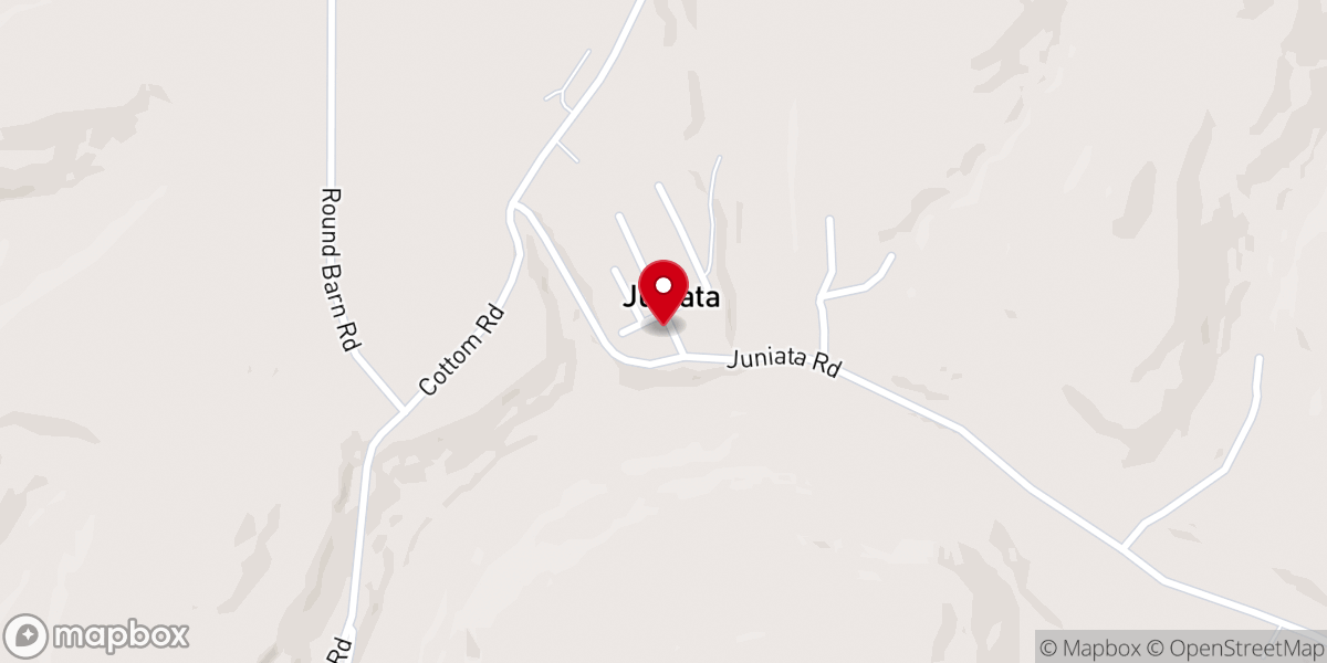 Map showing location of Juniata United Methodist Church