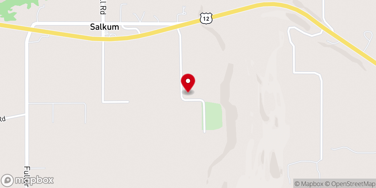 Map showing location of Salkum Mennonite Meeting House