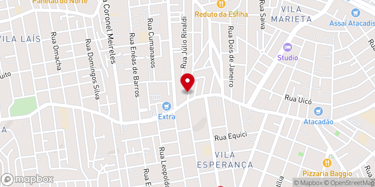 Map showing location of Igreja Batista em Vila Salete
