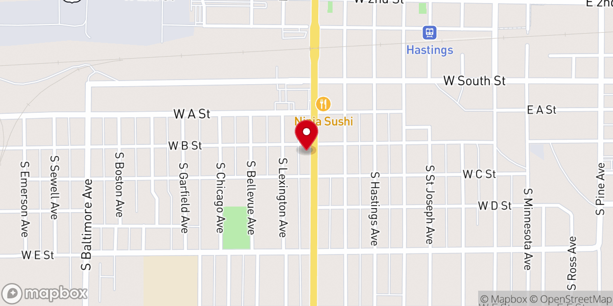 Map showing location of Salvation Army Church