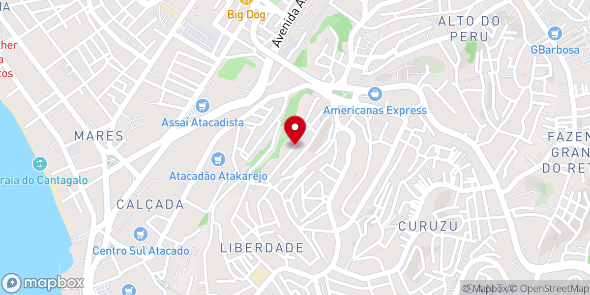 Map showing location of Igreja Assembleia de Deus
