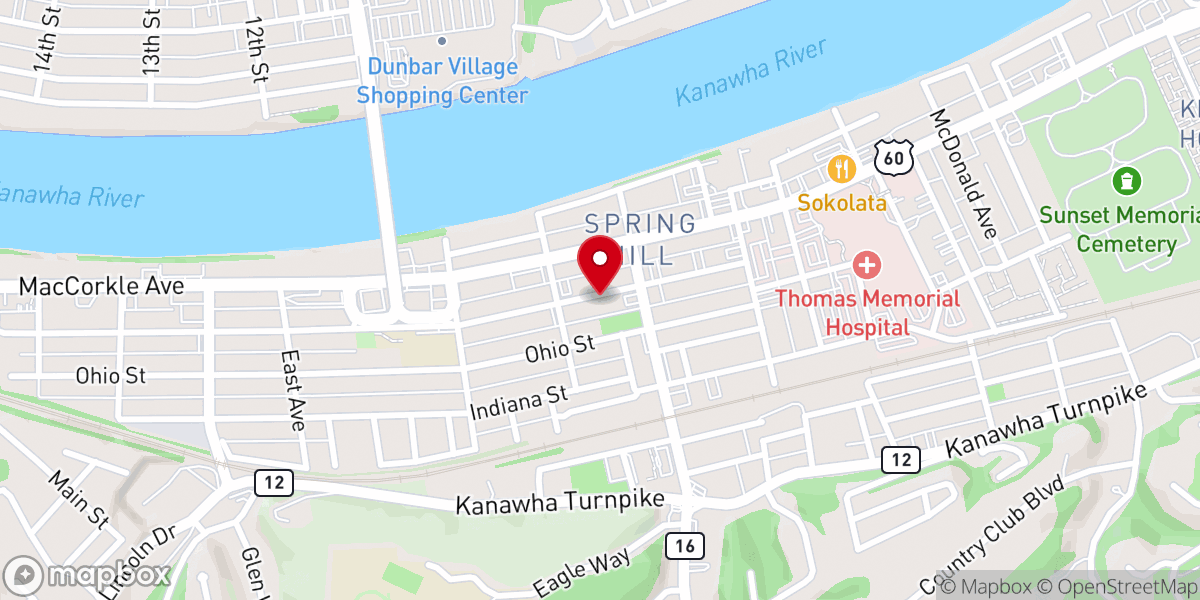 Map showing location of R.W. Cunningham Family Life Center