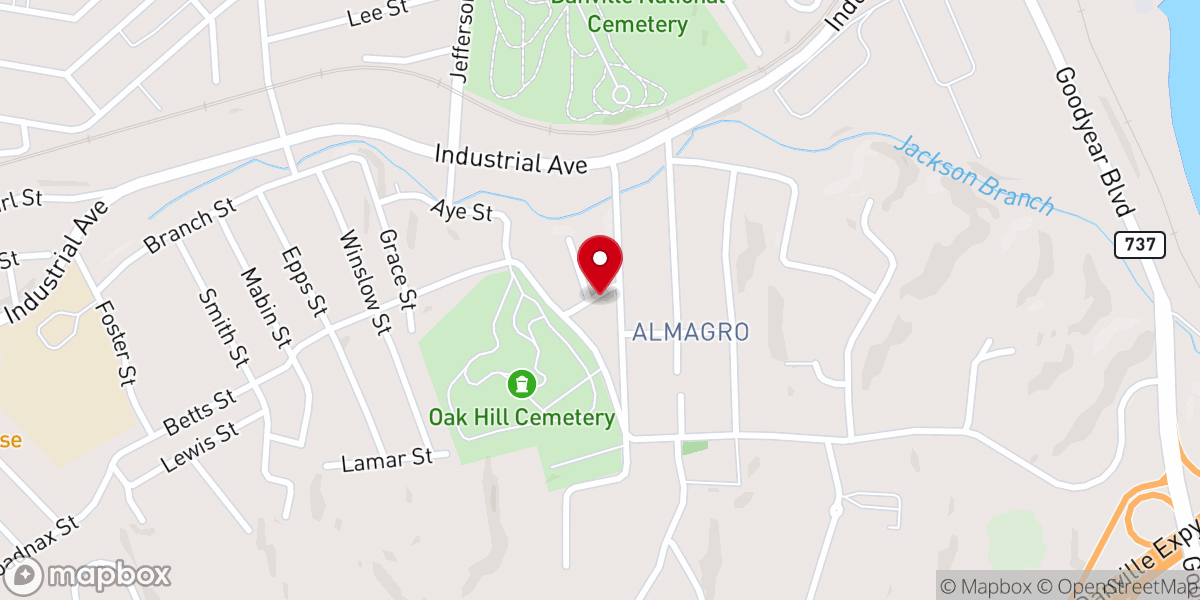 Map showing location of Liberty Hill Baptist Church