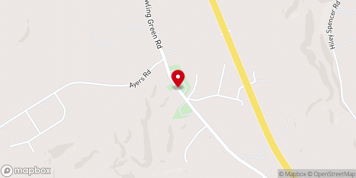 Map showing location of Mount Union General Baptist Church