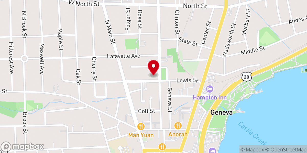 Map showing location of St. John Bosco Chapel