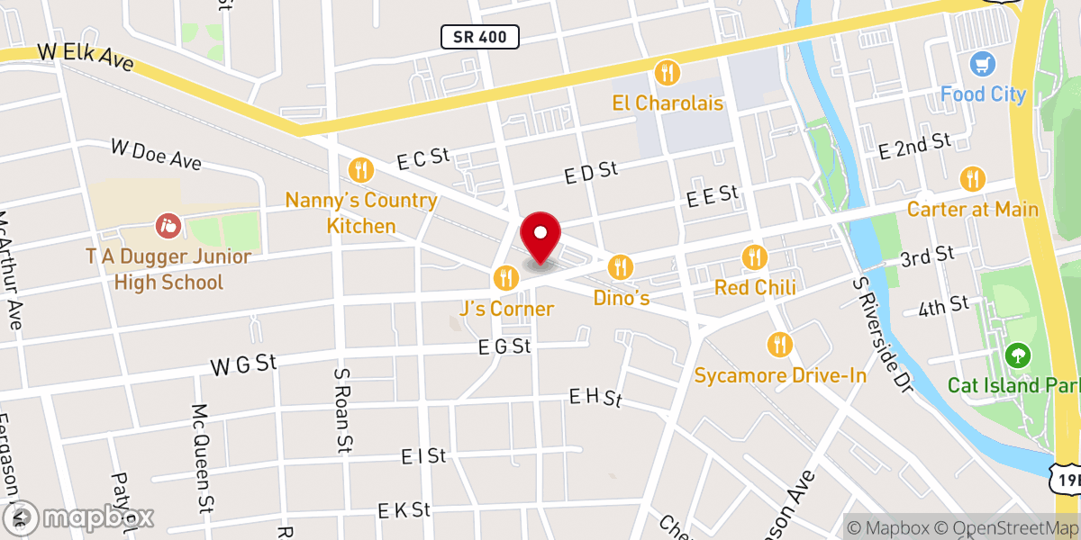 Map showing location of Harvest Baptist Church