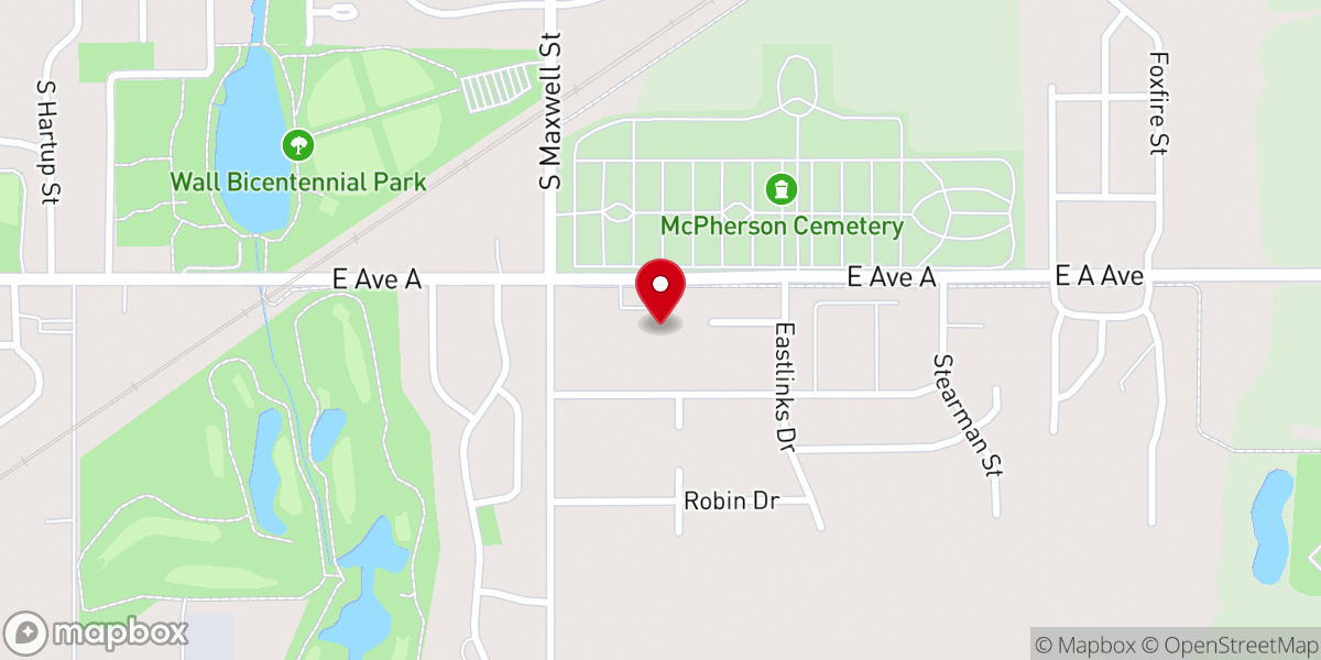 Map showing location of Calvary Baptist Church