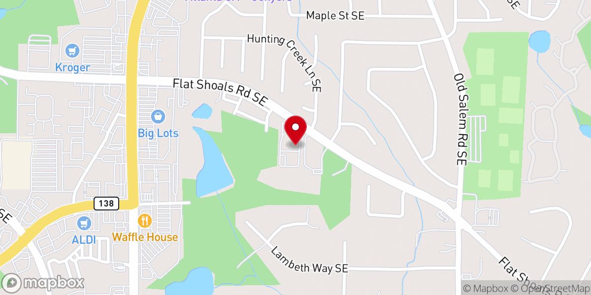 Map showing location of Excel Church