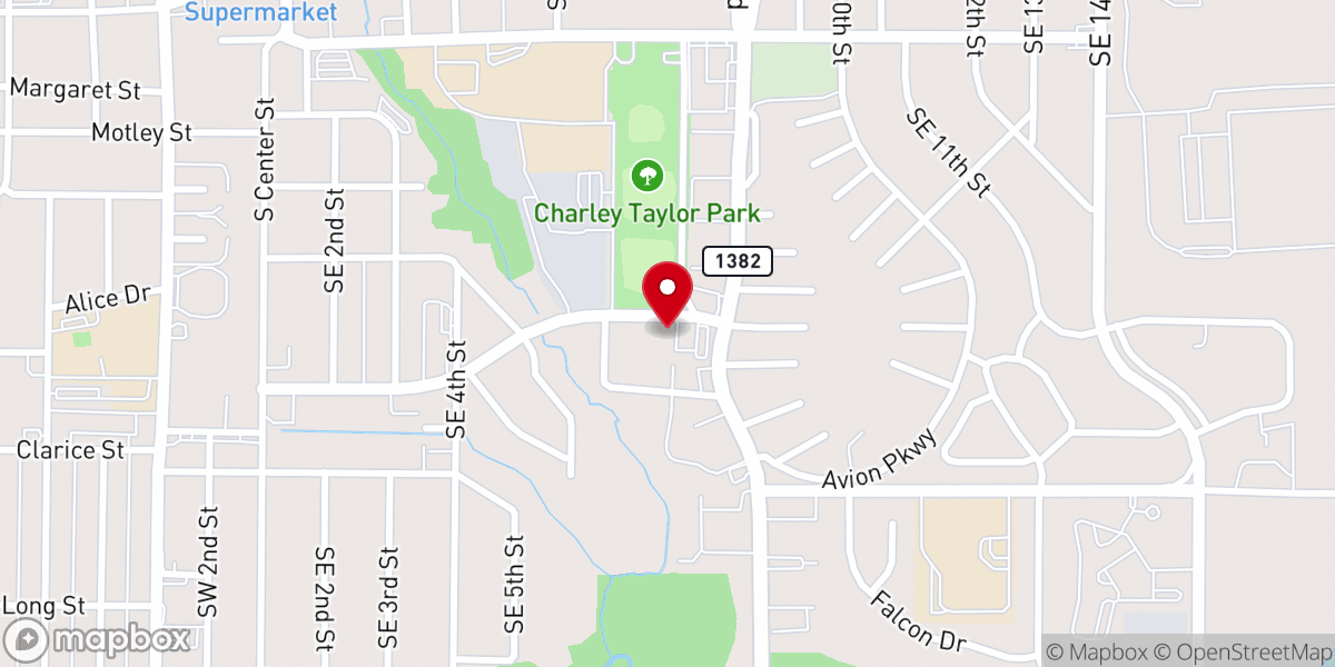 Map showing location of Eighth Street Baptist Church