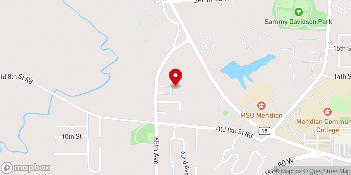 Map showing location of Westwood Baptist Church