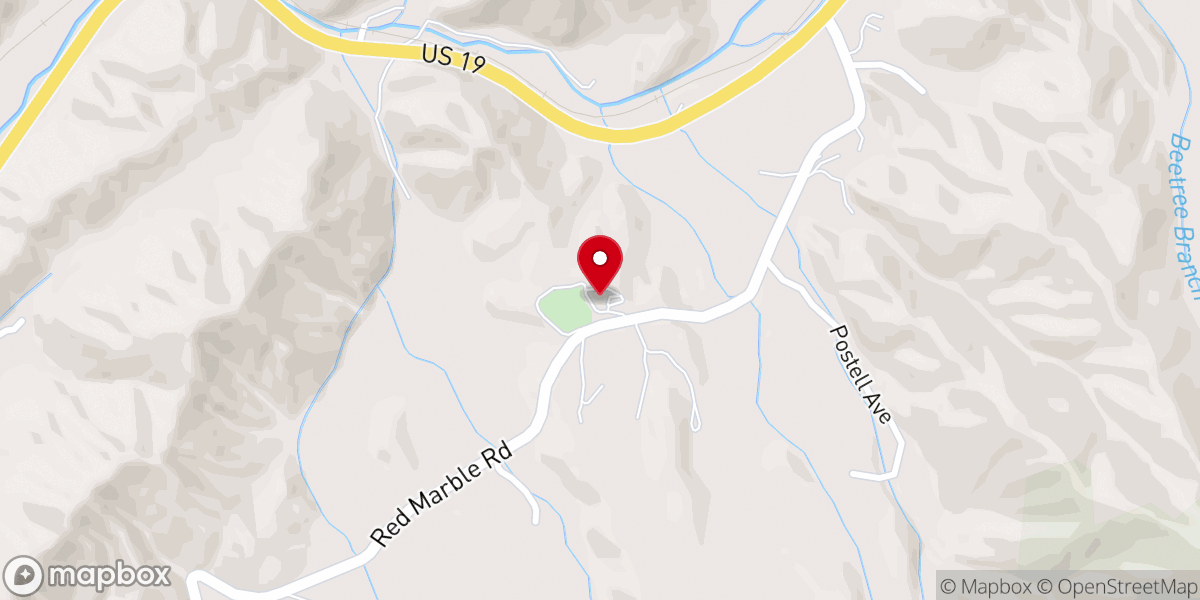 Map showing location of Red Marble Baptist Church