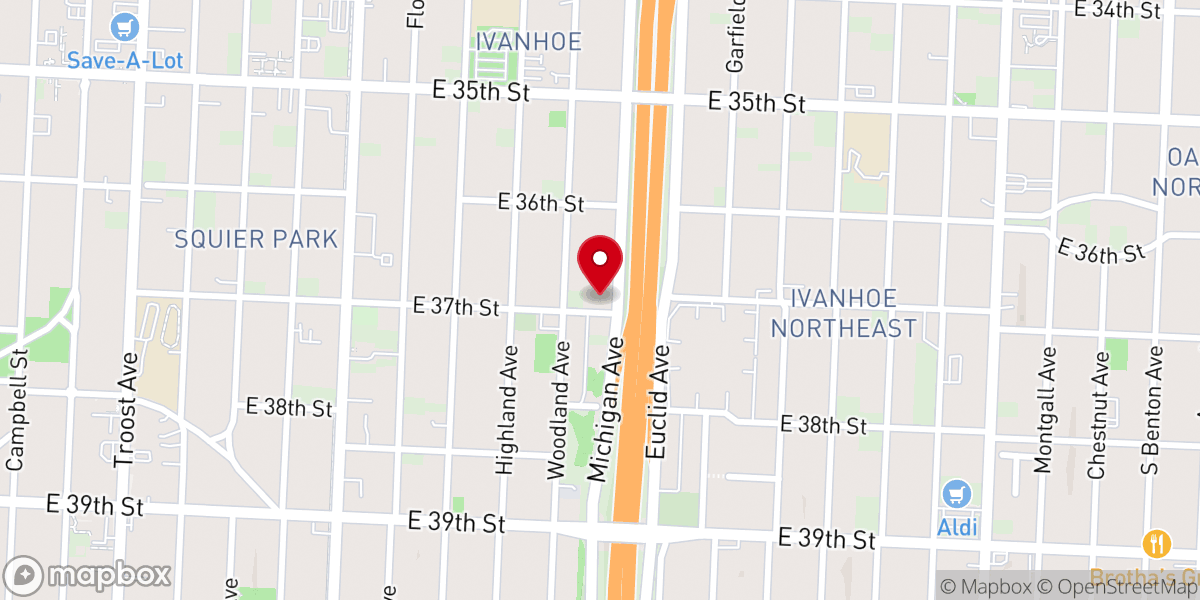 Map showing location of Gregg Tabernacle African Methodist Episcopal Church