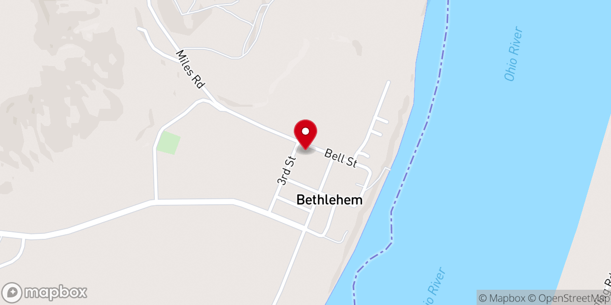 Map showing location of Bethlehem Community Church