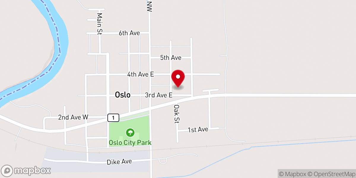 Map showing location of Zion Lutheran Church