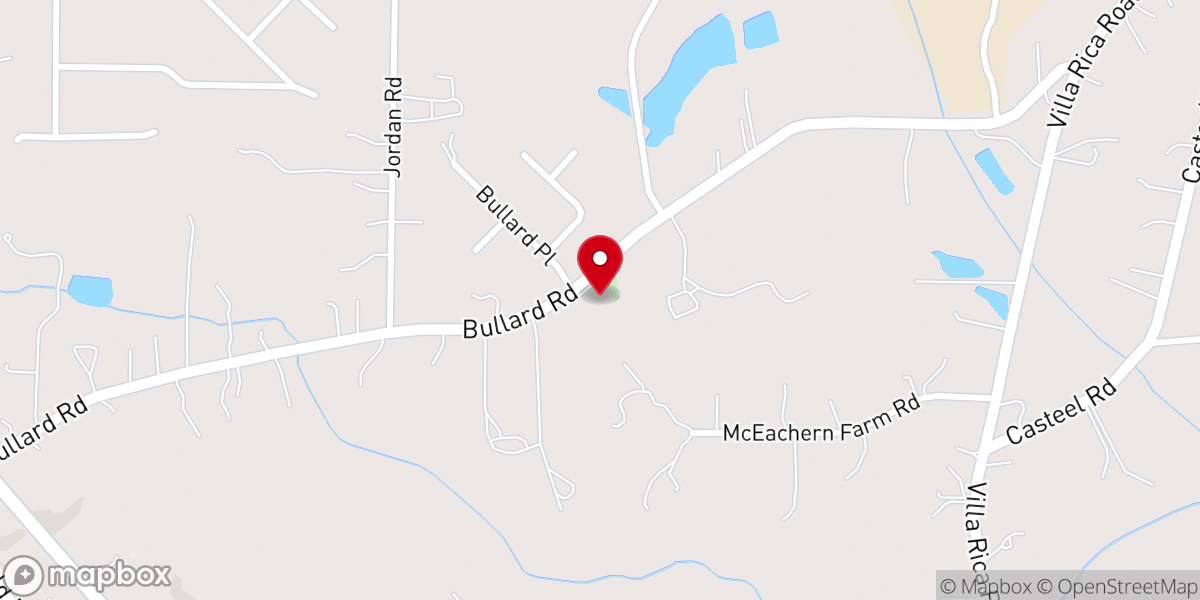Map showing location of Post Oak Church