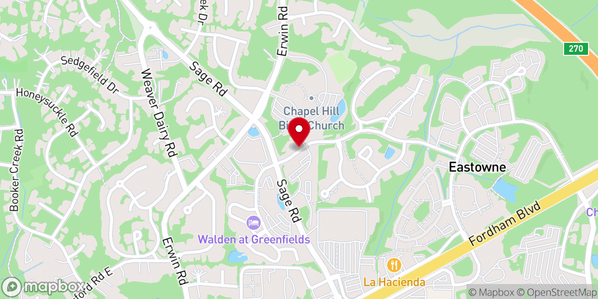 Map showing location of Old Sterling Road at Bible Church