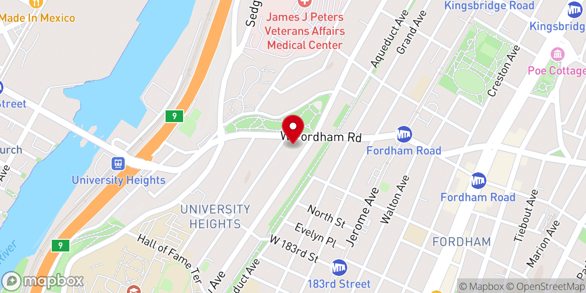 Map showing location of St. Nicholas of Tolentine Church