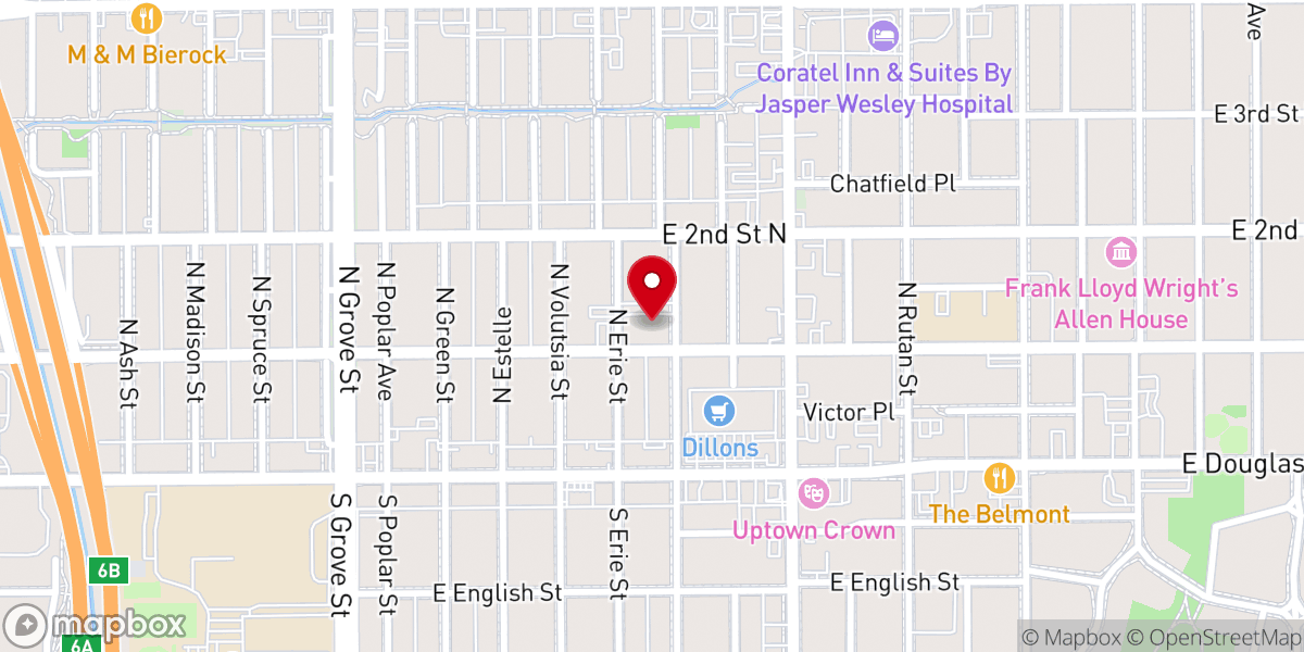 Map showing location of College Hill United Methodist Church