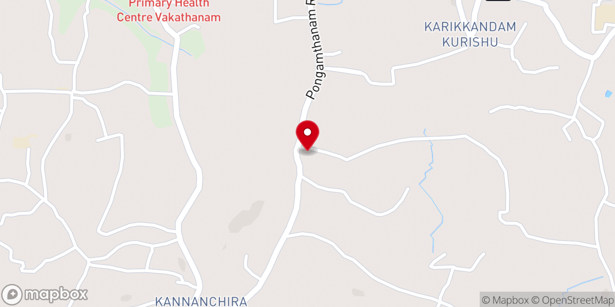 Map showing location of St. George Orthodox Church Vettikunnel Vakathanam