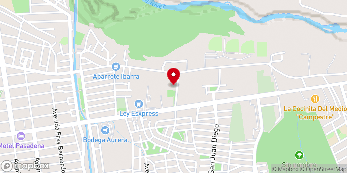 Map showing location of Parroquia de la Purísima Concepción.