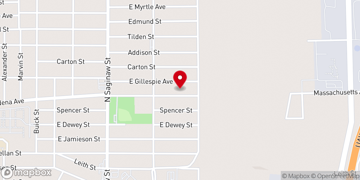 Map showing location of Canaan Baptist Church