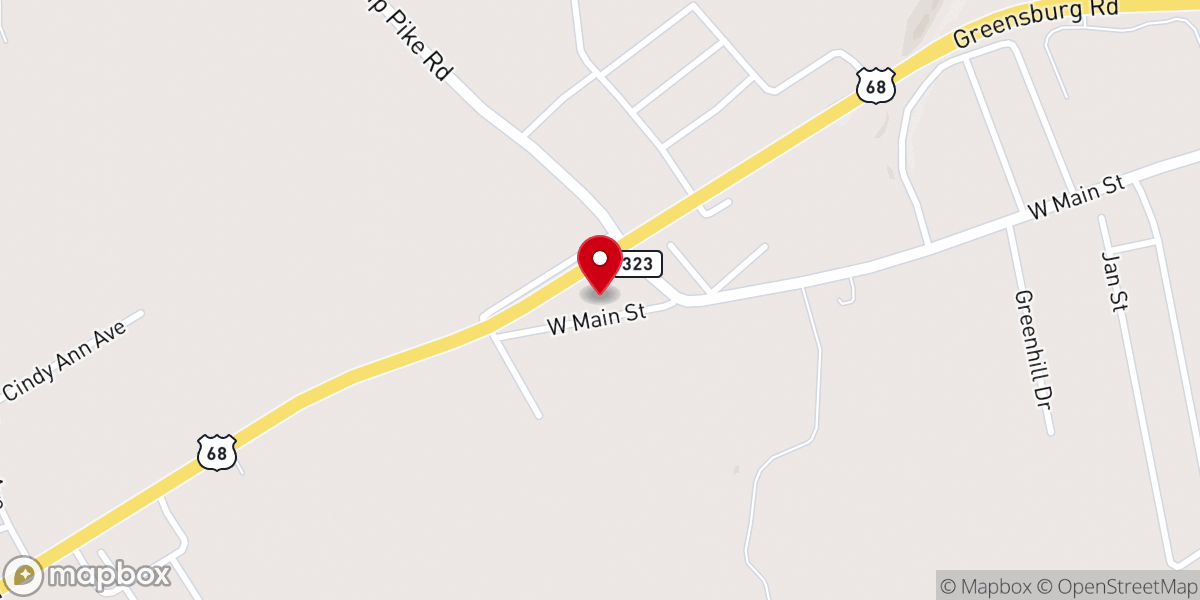 Map showing location of Church of the Nazarene