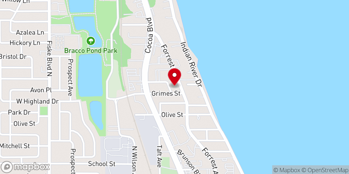 Map showing location of Matthew’s Hope Brevard