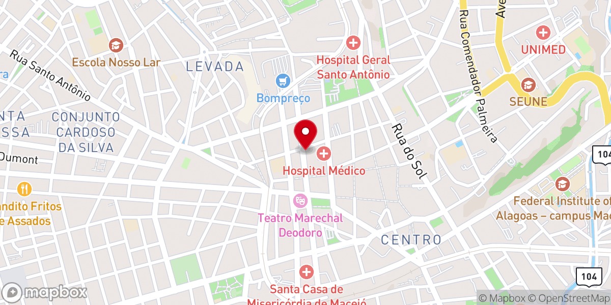 Map showing location of Igreja São Benedito