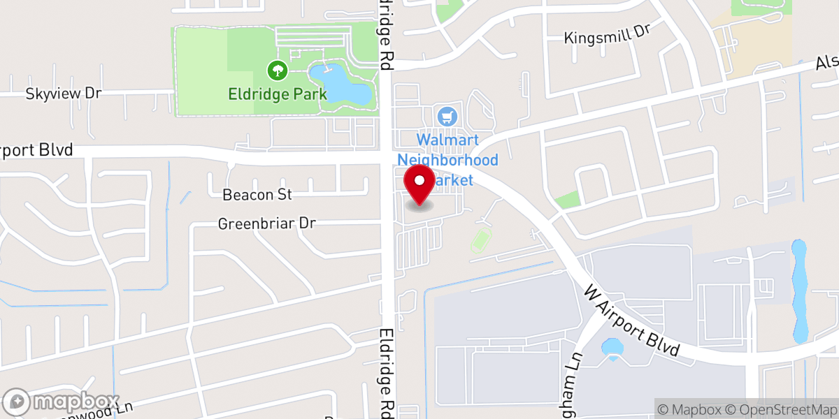 Map showing location of Fort Bend Church