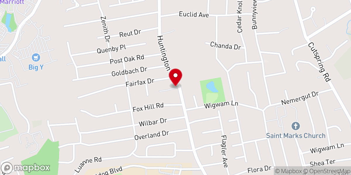 Map showing location of Bethany Alliance Church