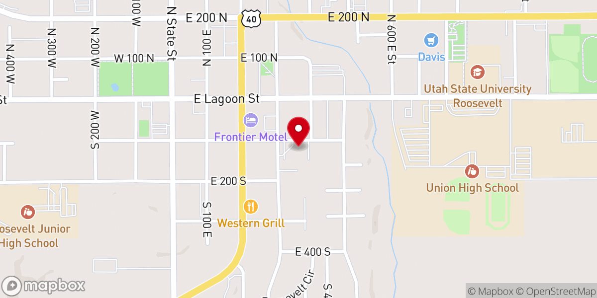 Map showing location of Uintah Basin Association