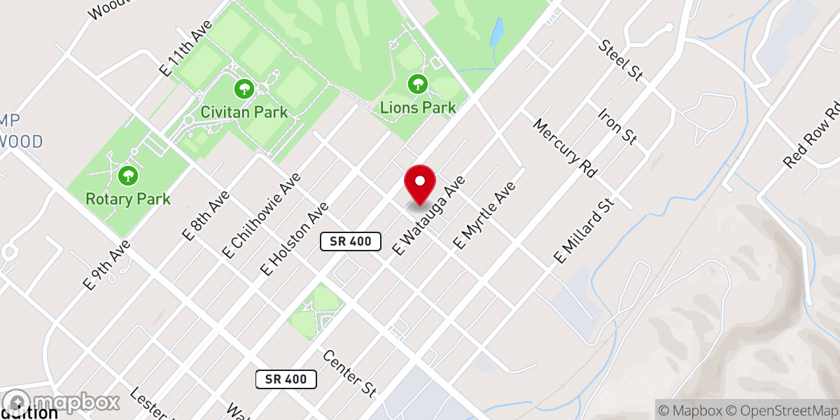Map showing location of Thankful Baptist Church