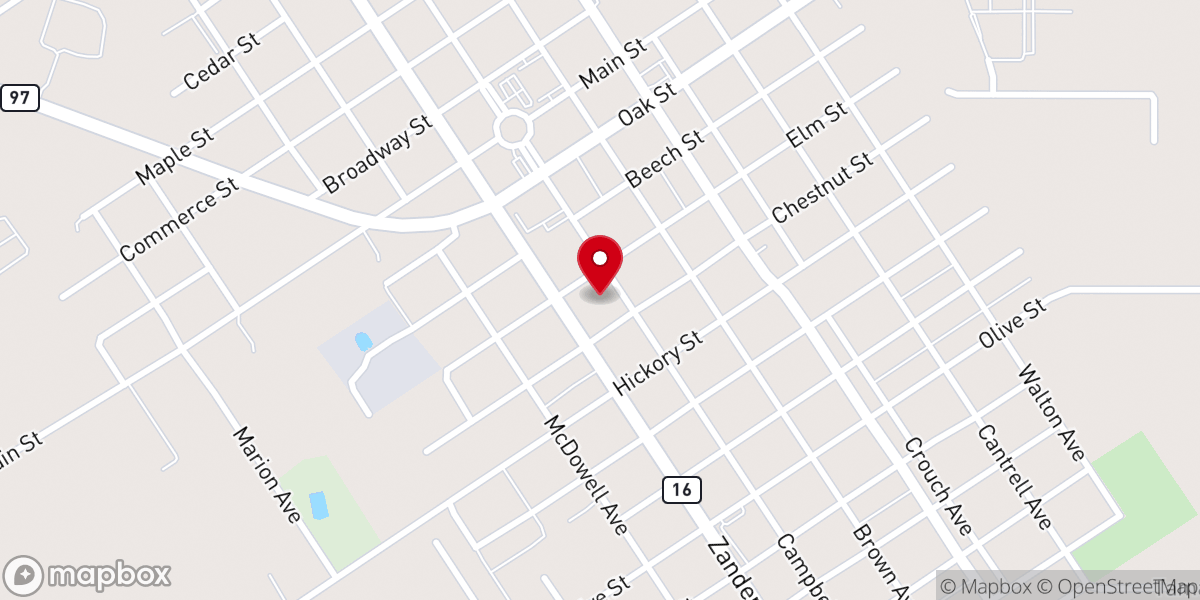 Map showing location of Jourdanton Methodist Church