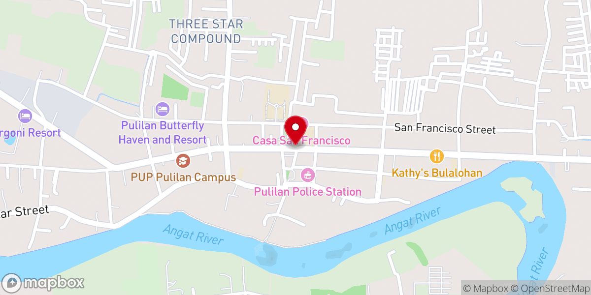 Map showing location of Diocesan Shrine and Parish of San Isidro Labrador