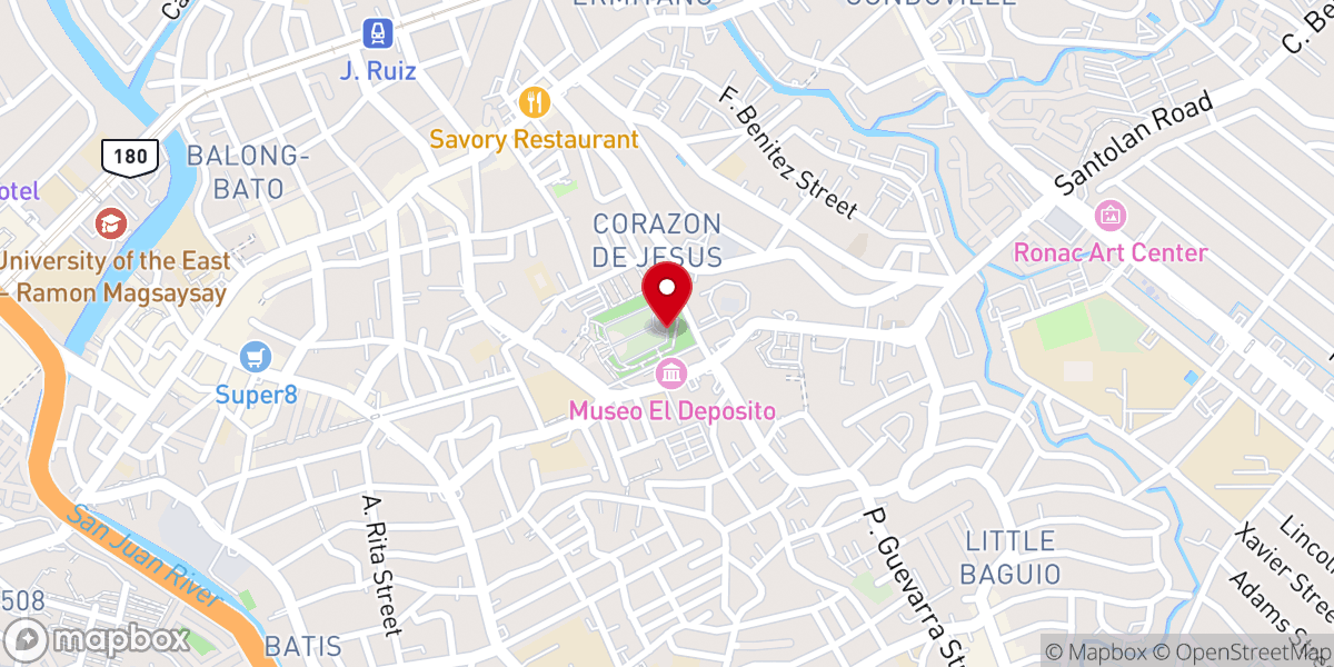 Map showing location of Pinaglabanan Memorial Shrine