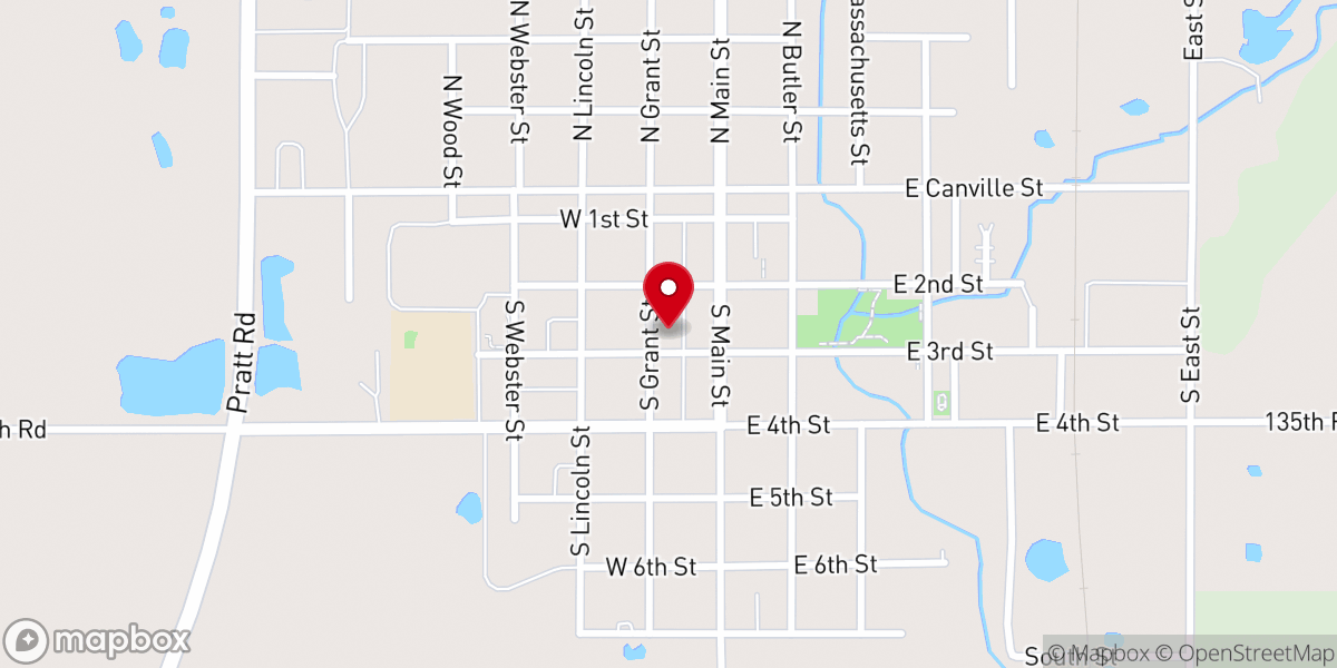 Map showing location of Erie Church of the Nazarene