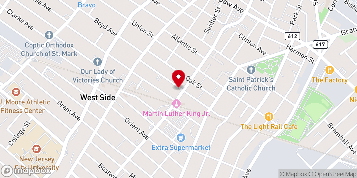 Map showing location of For 1 Vision Church