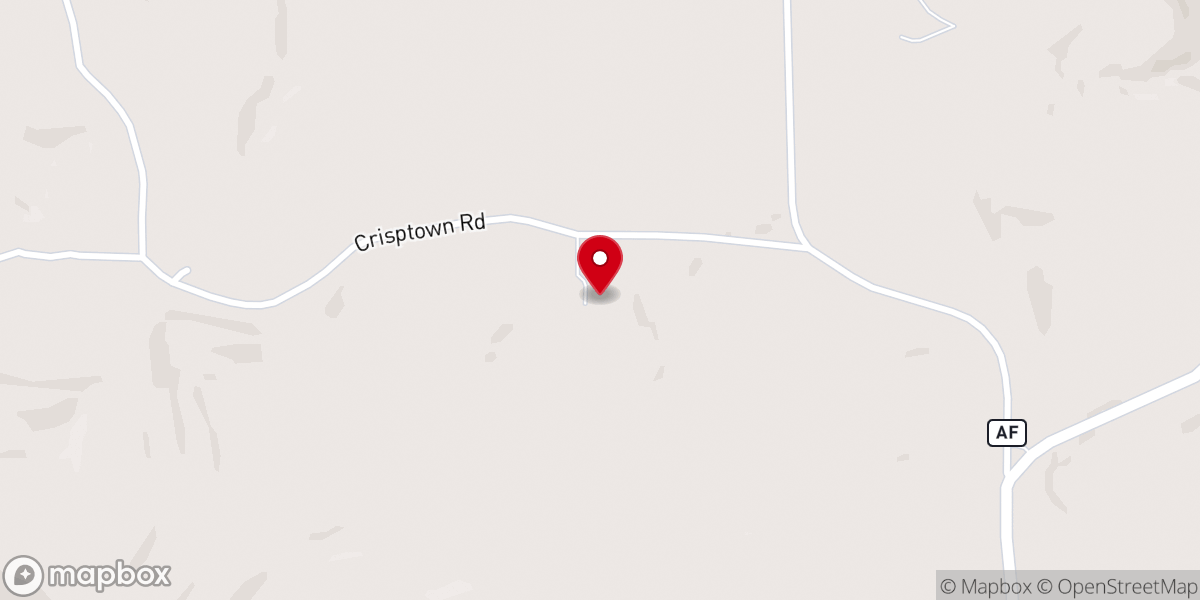 Map showing location of Evening Shade Baptist Church