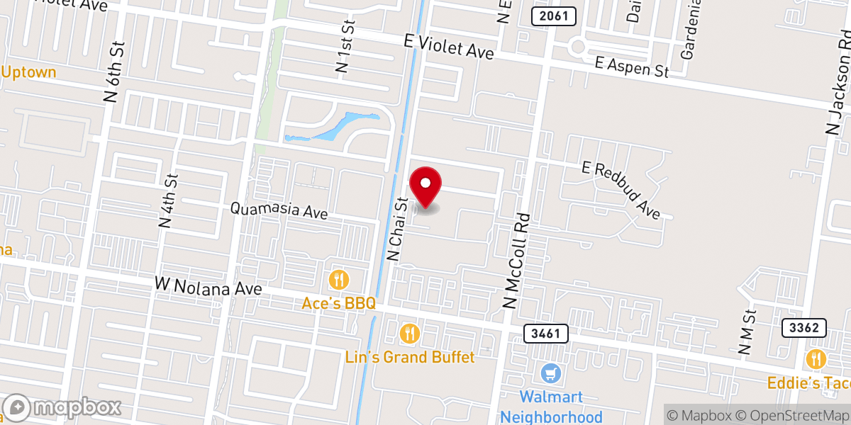 Map showing location of Temple Emanuel