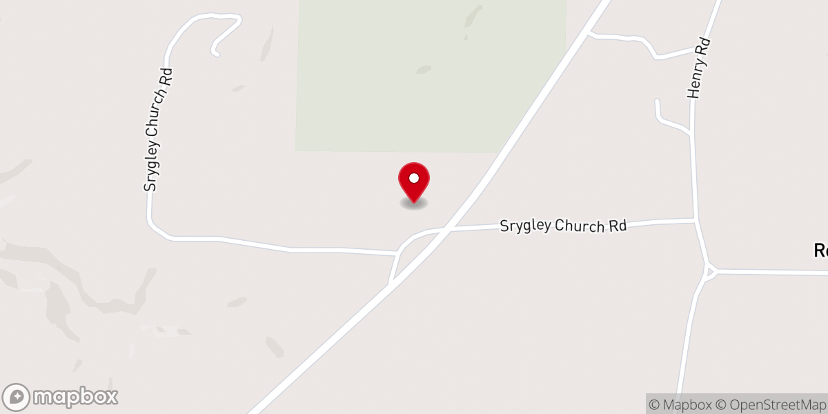 Map showing location of Srygley Church of Christ