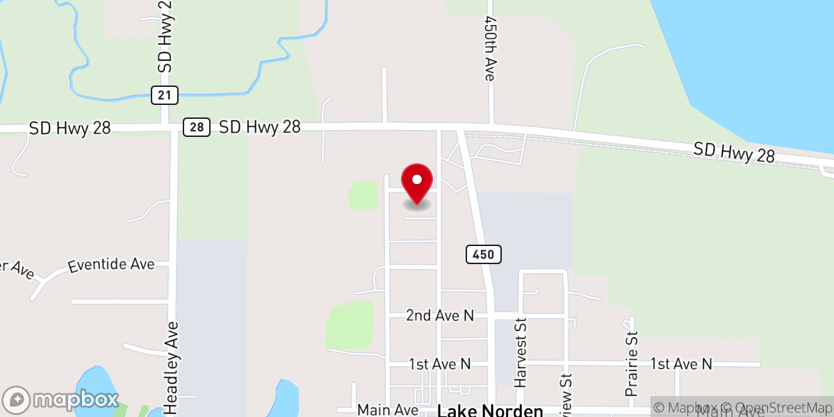Map showing location of Evangelical Covenant Church