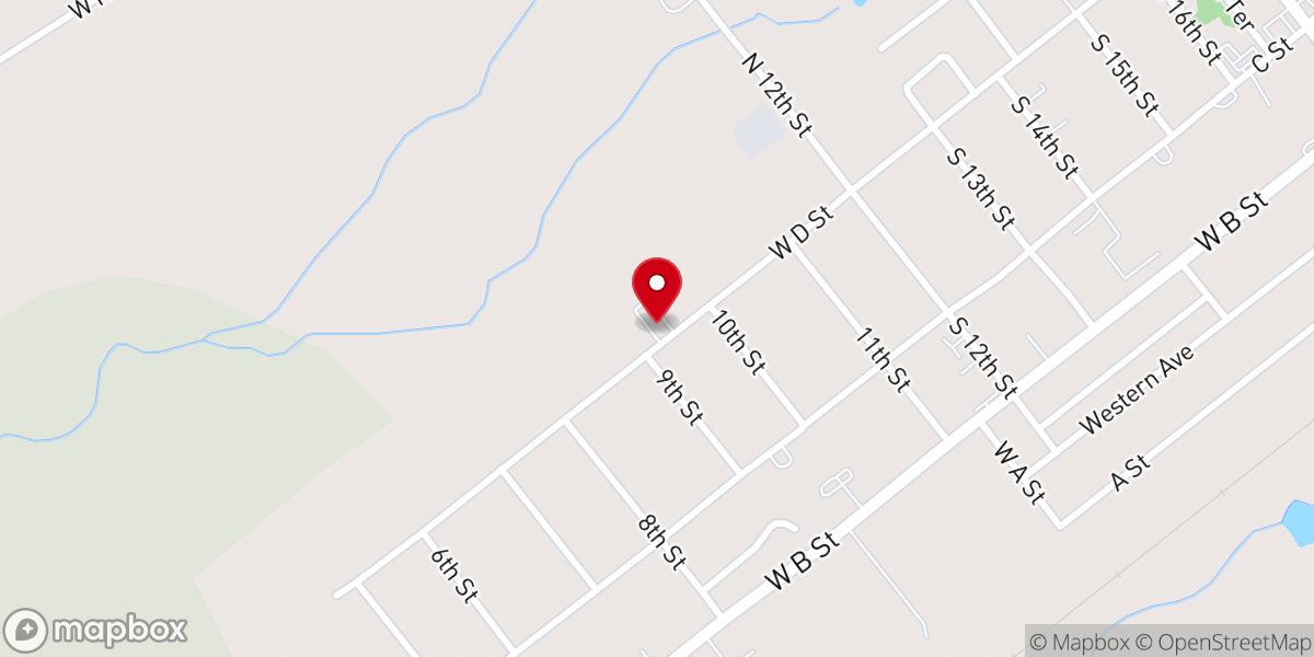 Map showing location of St. Bernadette Catholic Church