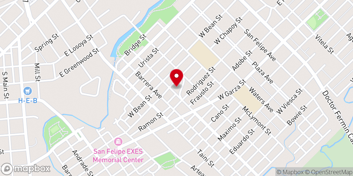 Map showing location of Iglesia Cristo Vive