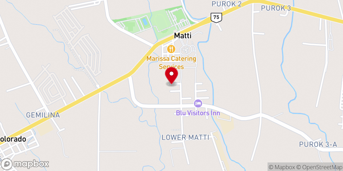 Map showing location of Capitol, Matti, Digos City