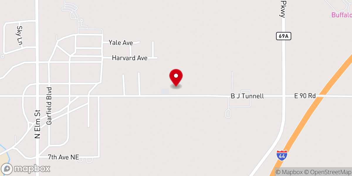 Map showing location of New Hope Christian Church