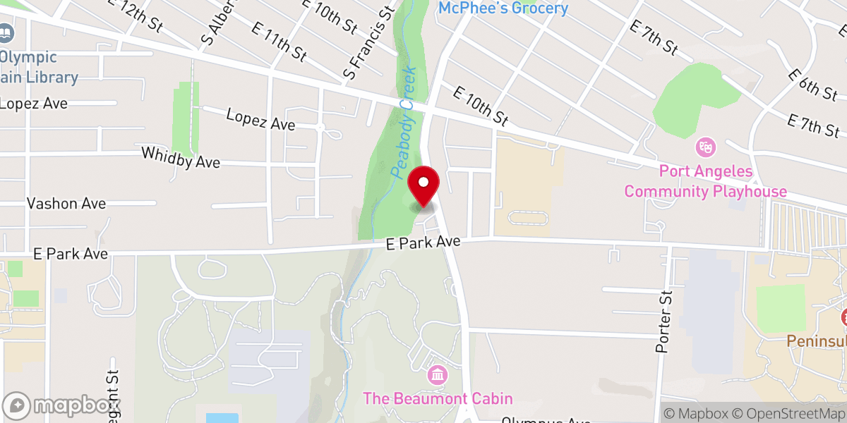 Map showing location of First Christian Church