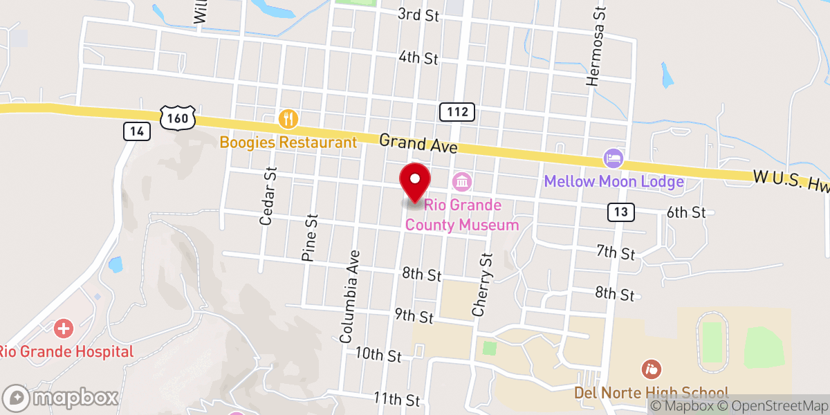Map showing location of Pioneer United Church