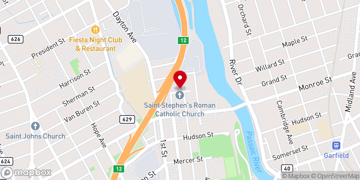Map showing location of St Stephen's Rectory